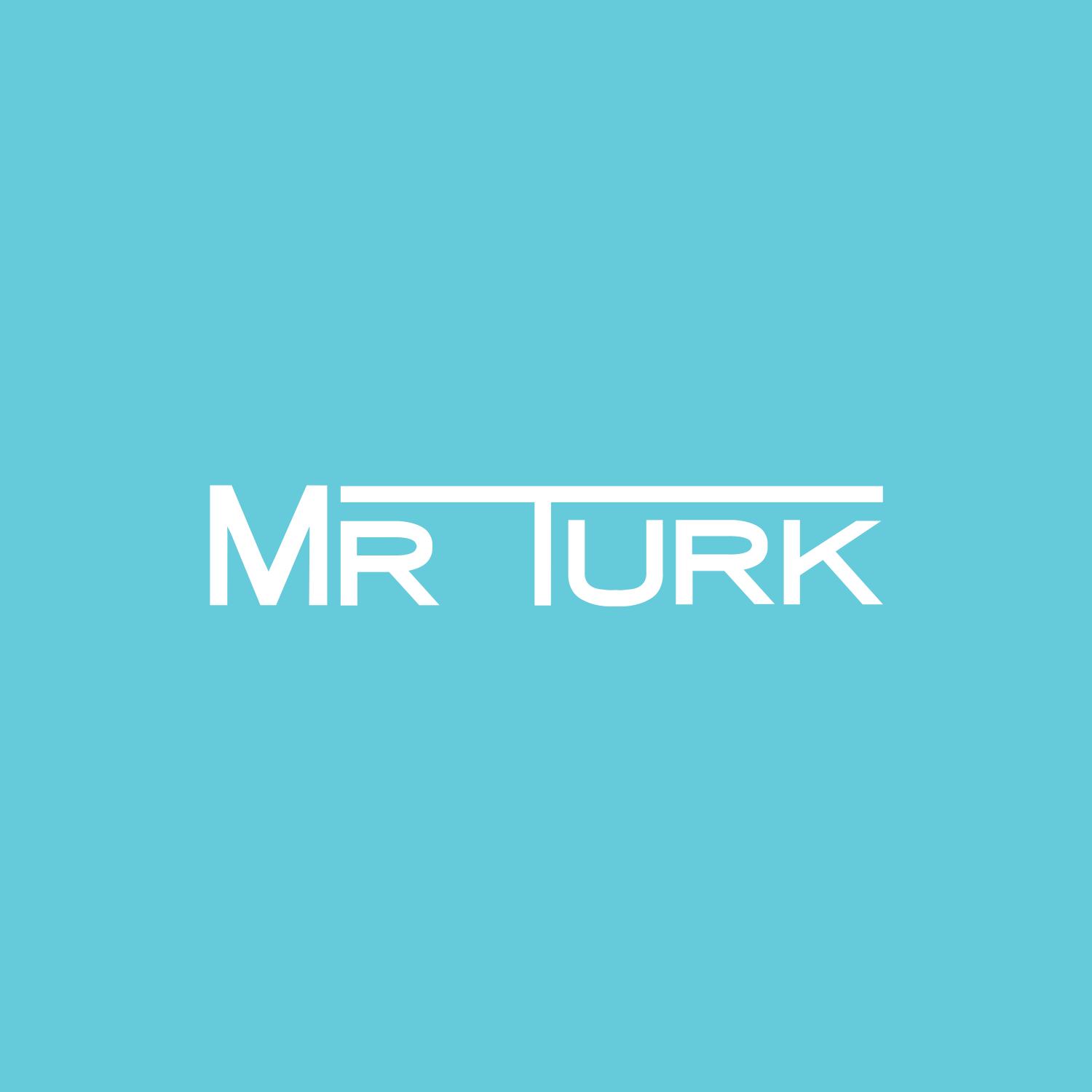 Mr Turk - Eyewear Logo - Blue Background