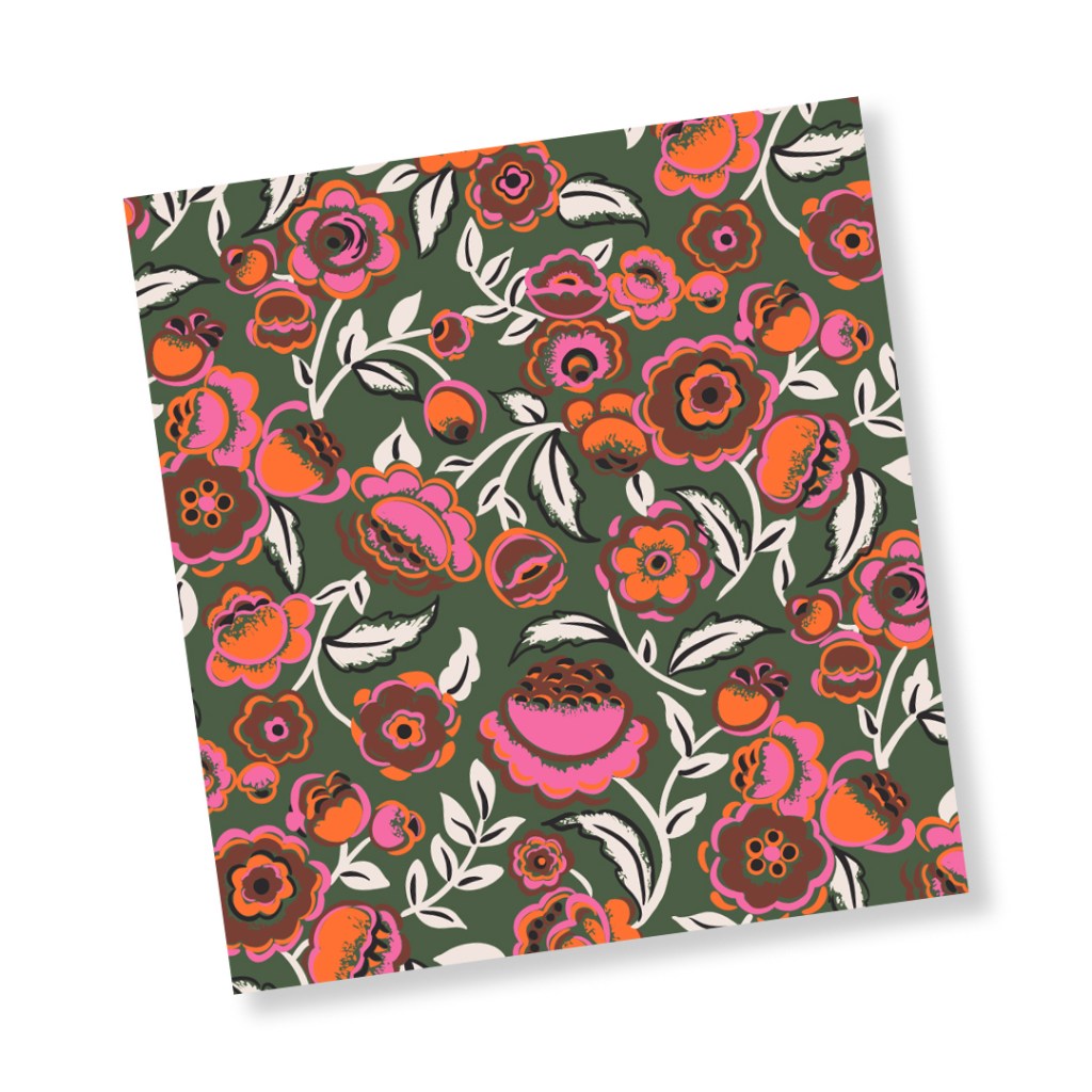 Vera Bradley - Bubbly Flowers Green Pattern